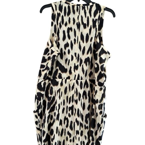 Calvin Klein Black and Cream Animal Print Mini Dress - Picture 3 of 9